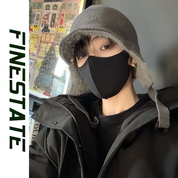 finestate雷锋帽毛线帽保暖护耳防寒抗冻怕冷韩系美式护围脖围巾