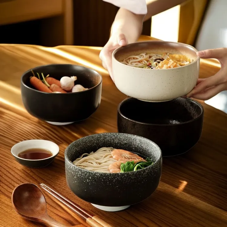 日式泡面碗餐具面条碗个性家用大碗拉面碗汤碗防烫陶瓷汤面碗
