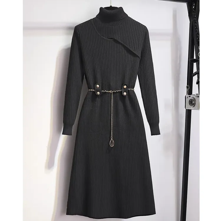 <糯叽叽羊毛系列>小玖玖家的法式腰带毛衣连衣裙 