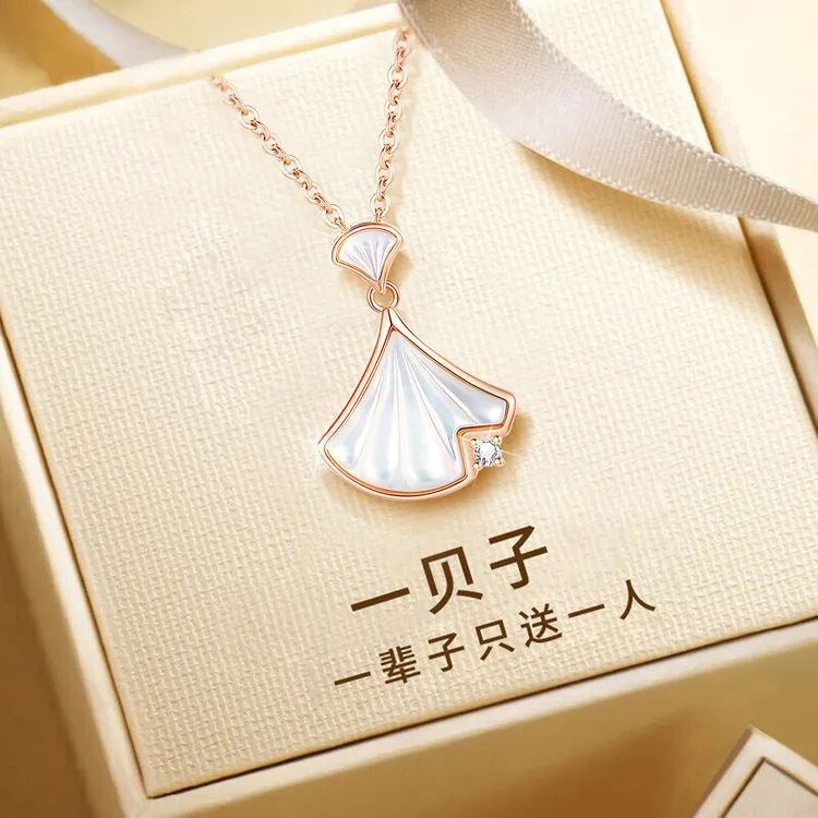 链子925银 一贝子项链女士款轻奢小众高级生日纪念日礼物送女朋友