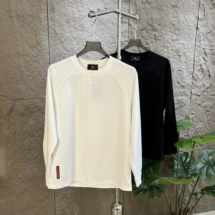 2025长袖t恤男款潮牌轻奢服饰休闲时尚百搭男士春秋新款圆领长袖