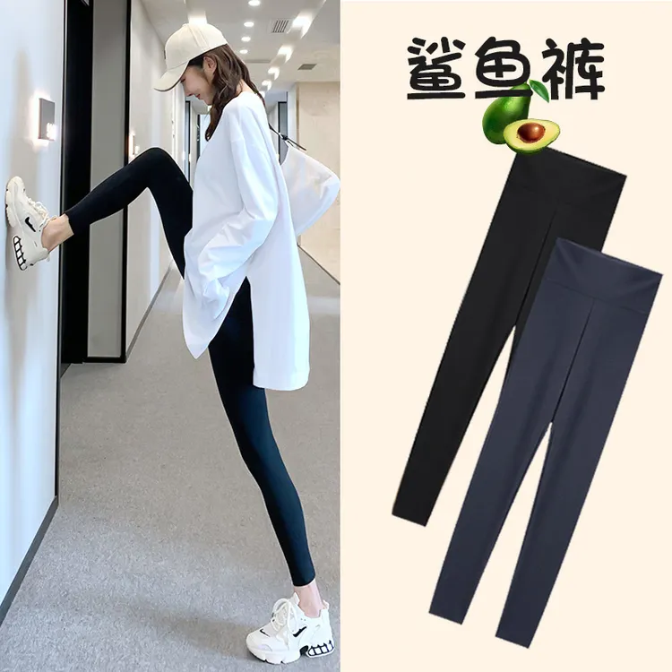 【工厂直发】鲨鱼裤女春秋薄款外穿高腰收腹提臀显瘦芭比打底瑜伽
