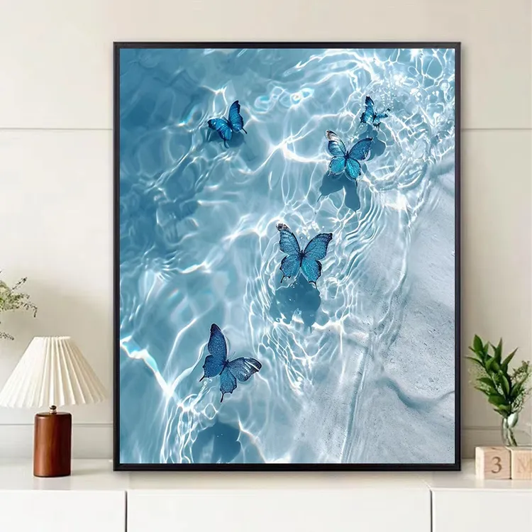 蝴蝶数字油画diy高颜值治愈填色手绘涂色丙烯颜料卧室礼物装饰画