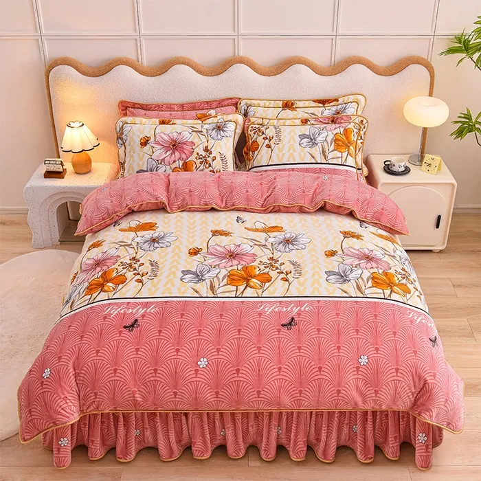 2025新款高档牛奶绒四件套加绒加厚双面绒轻奢四件套牛奶绒双面绒