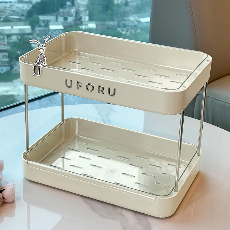 杯子收纳置物架桌面水杯奶茶咖啡杯餐桌茶具托盘家用双层沥水杯架