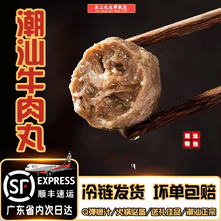 【嫂子专属】协顺品上丸正宗潮汕牛肉丸牛筋丸高端火锅食材250g