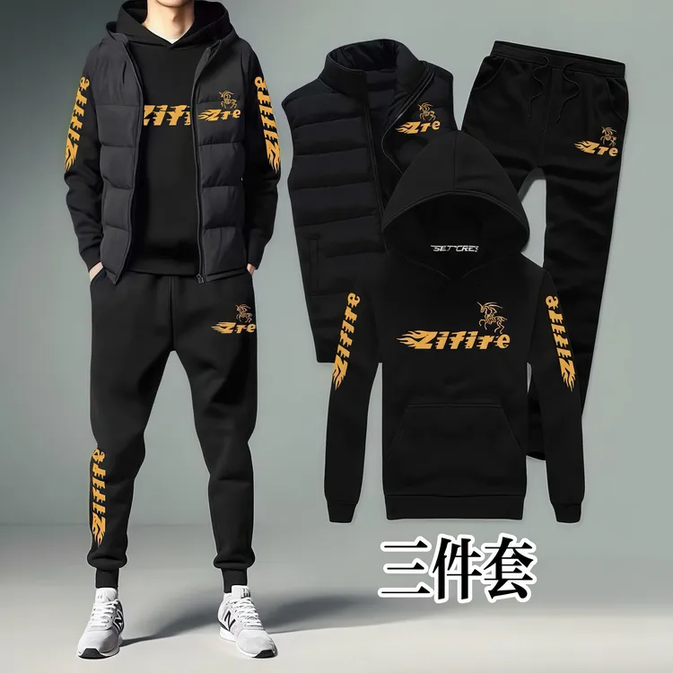 帽衫秋冬休闲运动套装潮流运动服加绒休闲学生秋季情侣青少年