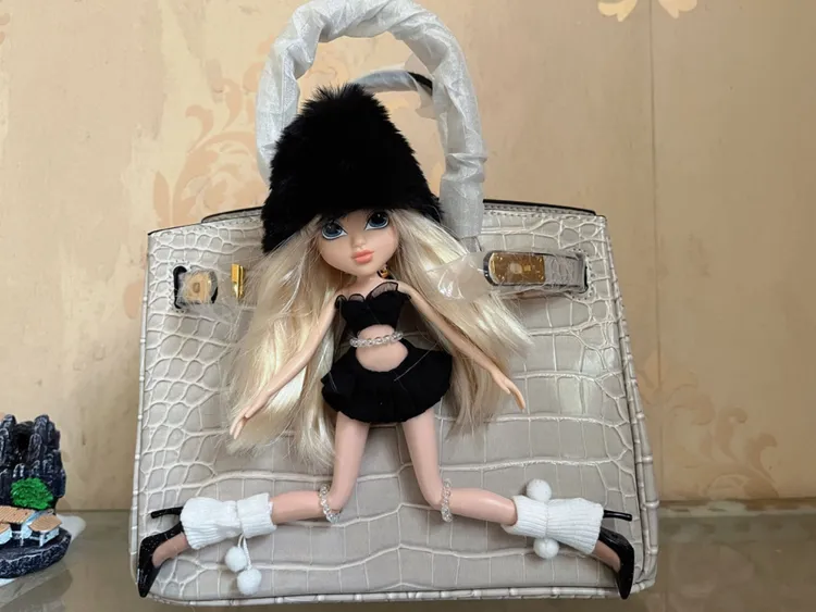 2025新款高阶版手工定制 鳄鱼纹恶搞包包设计感小众百搭百搭