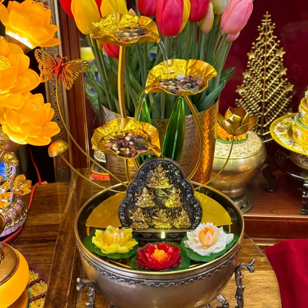 六财神流水手工黄铜盆口径23厘米拉萨大昭寺转经路梵昌阁店发货