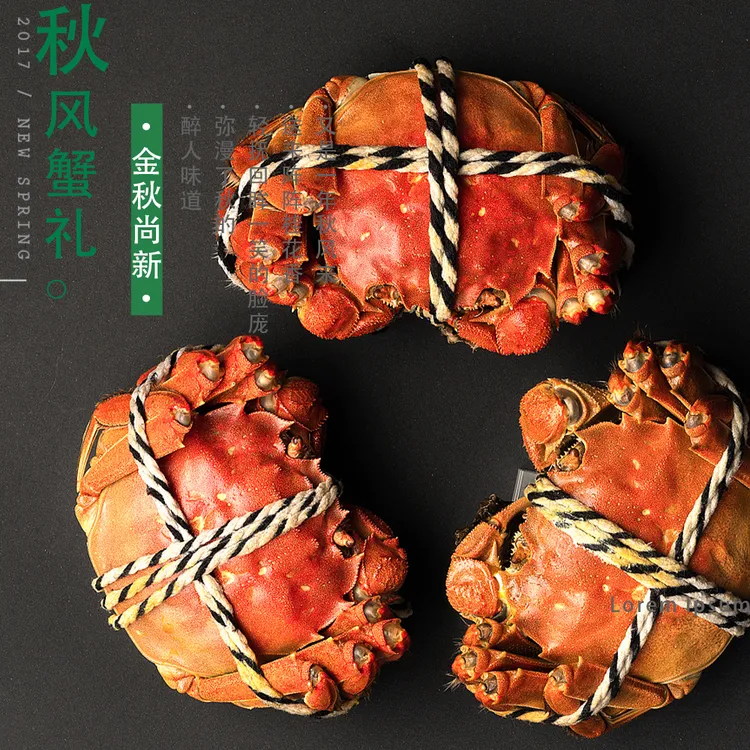 【活蟹】精挑大闸蟹公5两+母3.5两8只，鲜活冷链发货，直播间再送4只