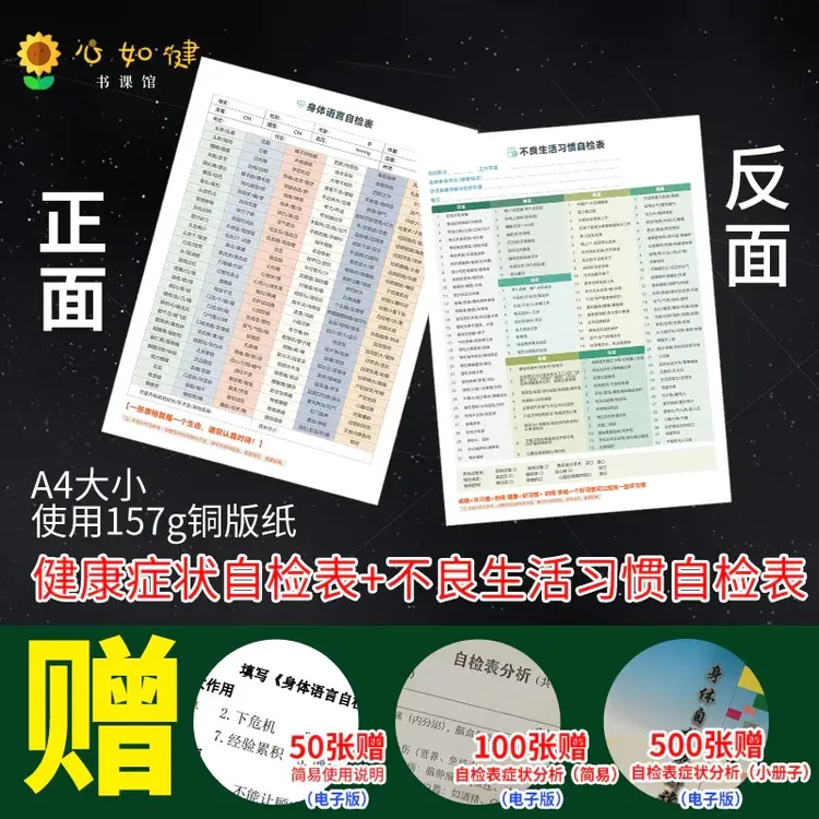 健康症状自检表读懂身体的语言不良生活习惯（最新版）