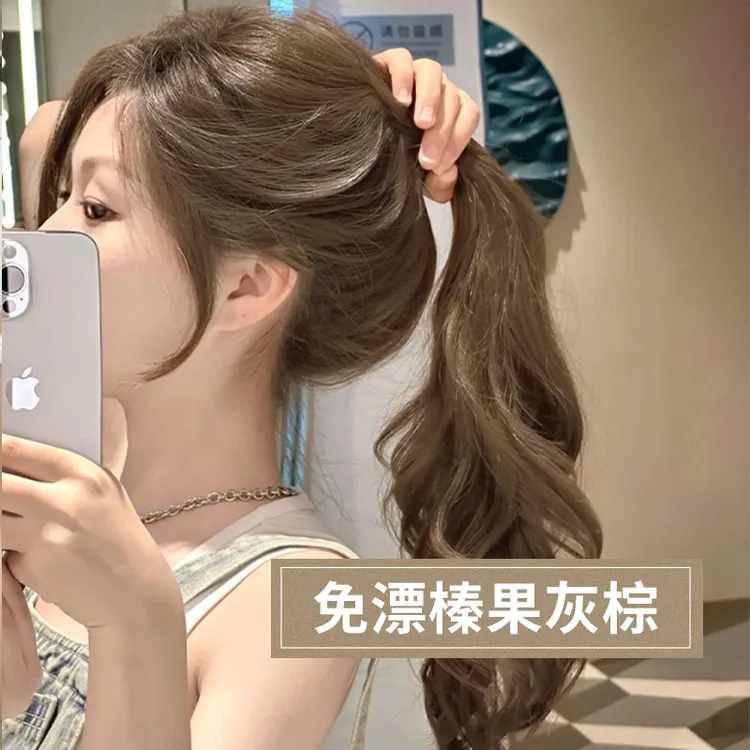 免漂榛果灰棕色染发剂泡泡自己在家染头发膏2025流行色显白