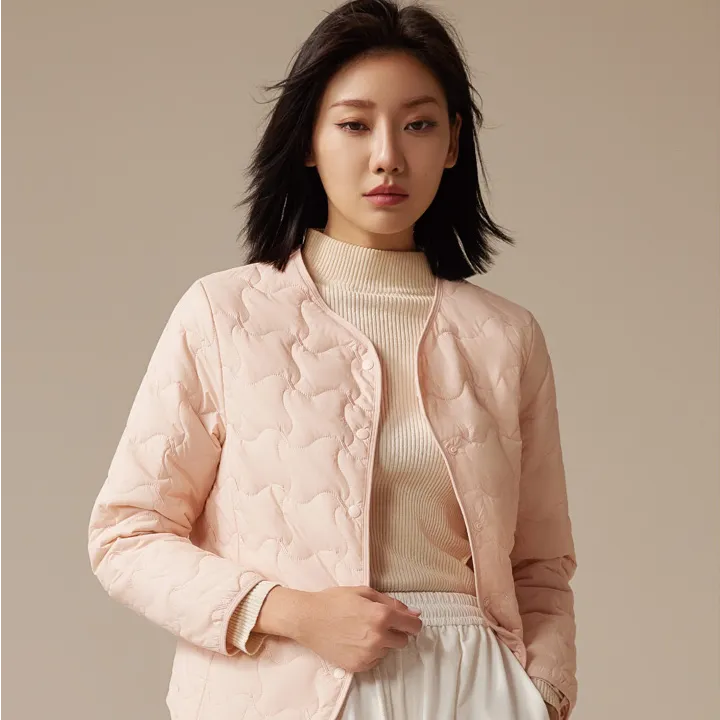 女士轻薄小棉袄外穿羊毛短款棉服外套棉衣冬季保暖7306套装