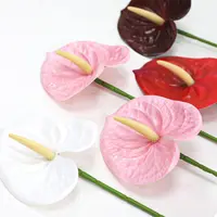悦木 仿真花红掌3D粉掌白掌年宵花插花婚庆婚礼花材家居装饰假花