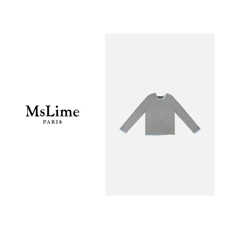 王嬛嬛MsLime“冷灰”25年新款时尚休闲气质毛针织衫 HC2D3140