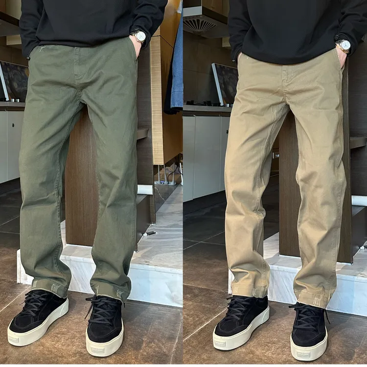 腰围改良版水洗破坏街头耐磨直筒男秋冬工装裤弹力百搭男秋冬裤子