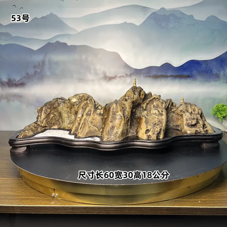鼎信石业华安玉九龙璧天然古铜水冲原石切底山景观石观赏石头摆件