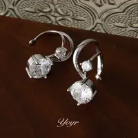 YOYR 铜合金耳饰 【音符】小众少女感锆钻耳骨夹个性无耳洞百搭耳饰