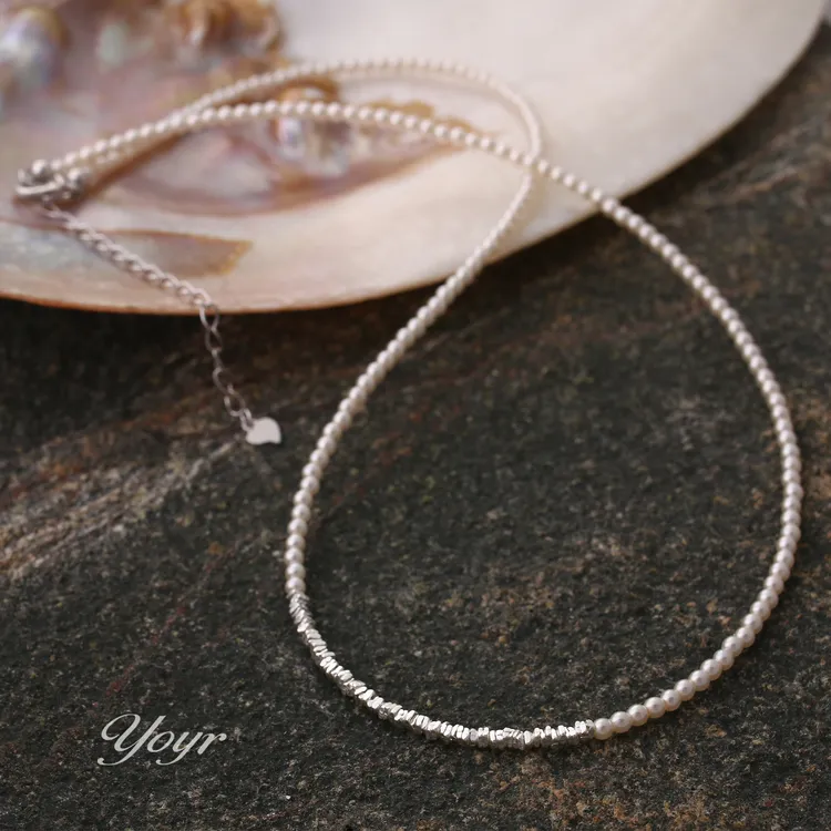 YOYR 链子925银 清冷碎银Chocke百搭经典耐看简约手工ins精品项链