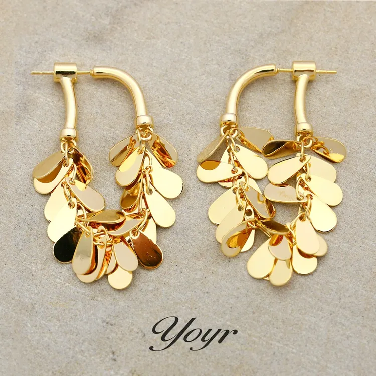 YOYR 铜合金耳饰 布灵耳坠新年喜庆耳环时尚小众轻奢气质流苏耳环