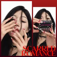 幻调爱痕Scarred Romance｜痛甲红色梯形ins欧美风穿戴甲1102
