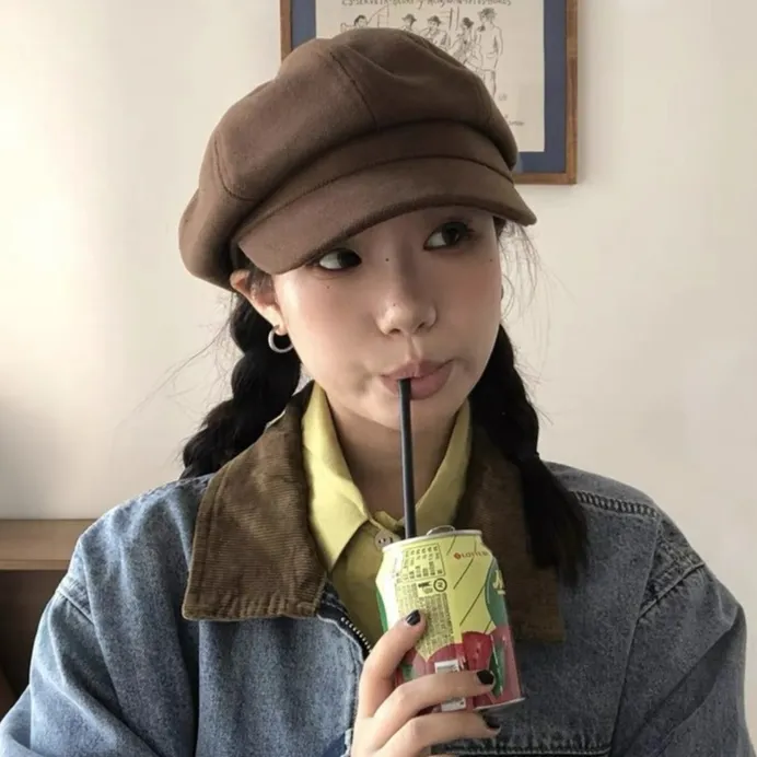 【秋冬美拉德】复古毛呢显脸小八角帽英伦风咖啡色画家帽报童帽潮