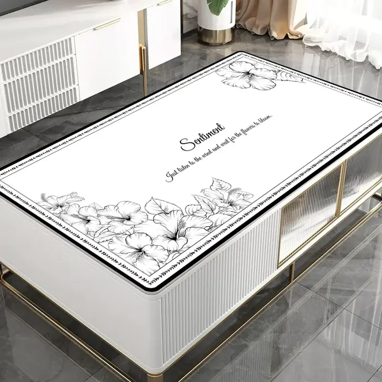 法式田园PVC隔热防烫免洗可擦餐桌垫客厅防水防油防烫防滑茶几垫