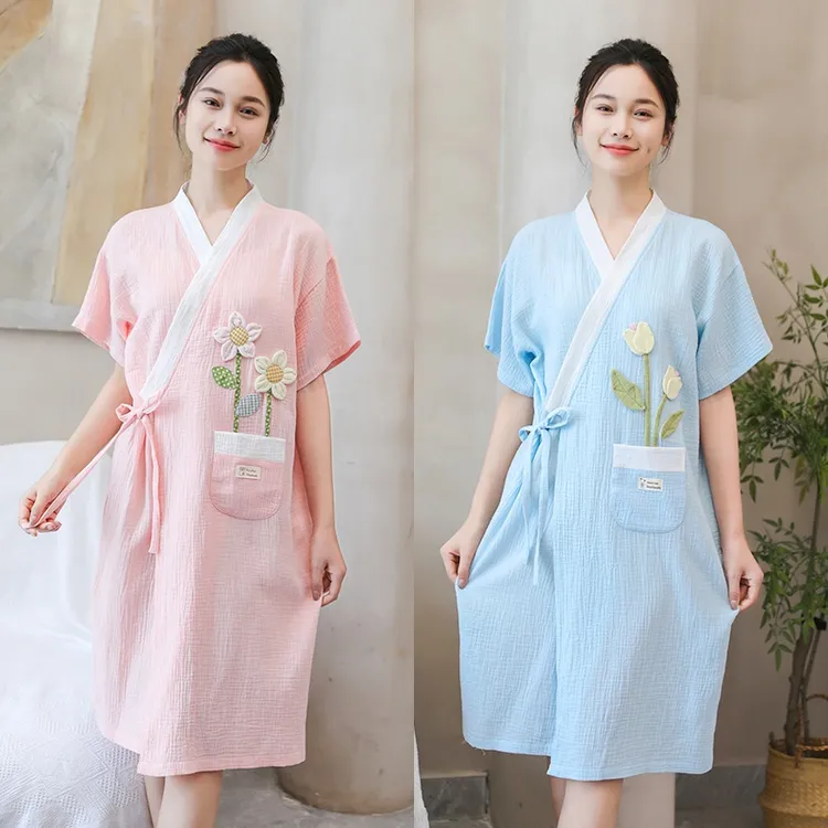 【如之纺】A类纯棉纱布浴袍家用洗澡速干成人学生女全棉可穿式浴巾