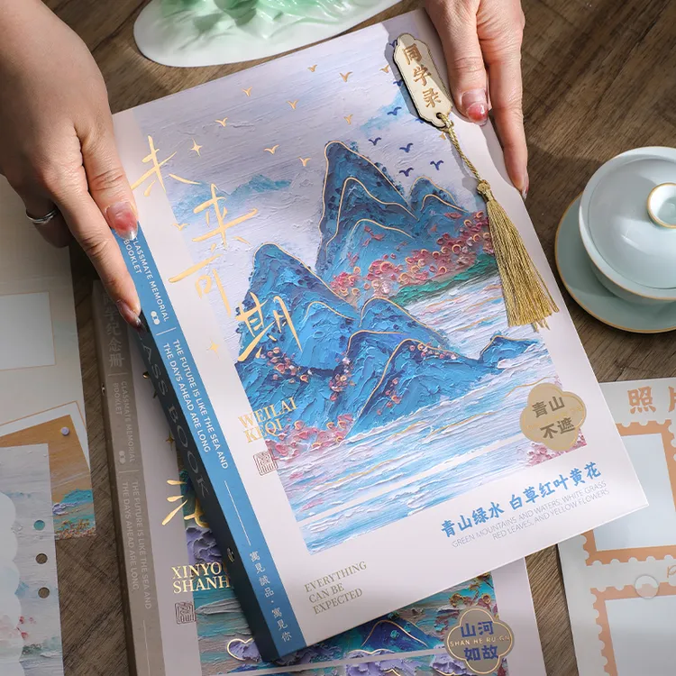 油画同学录六年级男女生不撞款初中高中文艺开学季留言活页彩绘