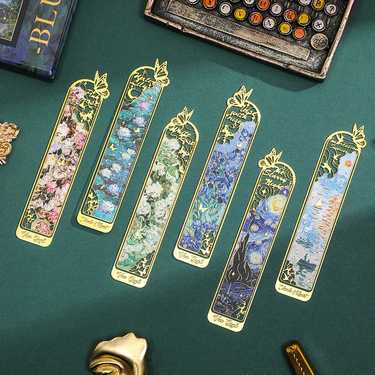复古油画高颜值精致高级感金属镂空书签送学生朋友老师精美礼物