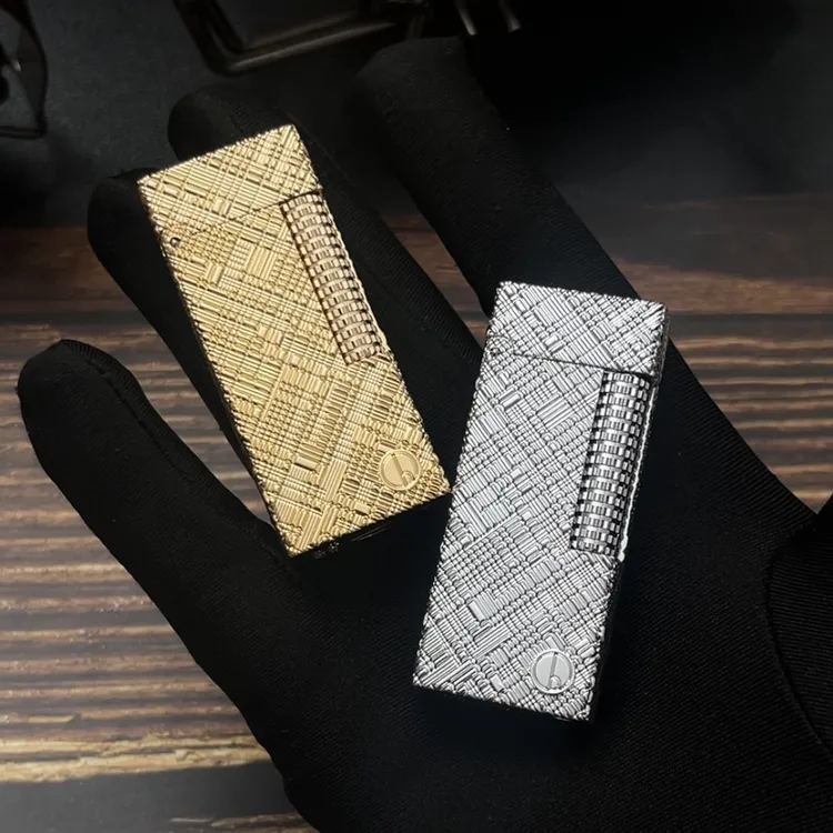 经典复古锉刀纹煤油打火机男士侧滑轮窄版创意高档个性送老公礼物