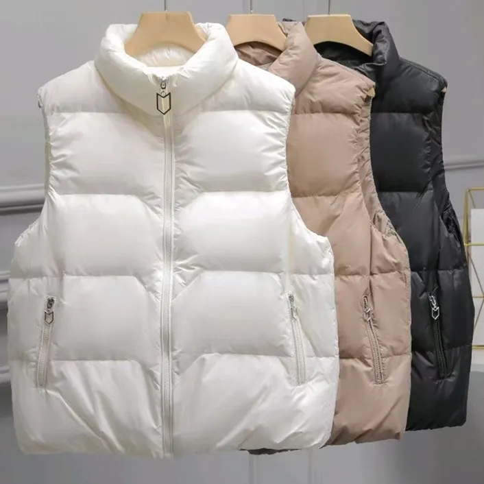 羽绒马甲女短款韩版时尚休闲无袖马夹宽松显瘦保暖立领秋冬外套潮