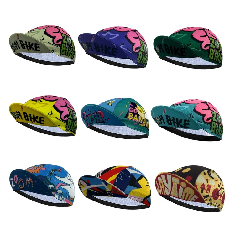 汗带印花内衬帽速干时尚防风吸汗海盗帽户外运动骑行骑行帽
