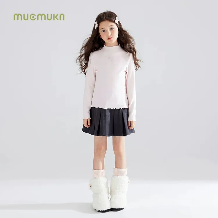 儿童蝴蝶结烫钻打底衫