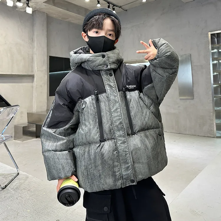 男童秋冬款棉服外套2025新款儿童冬装中大童加厚冬款棉衣冬季棉袄