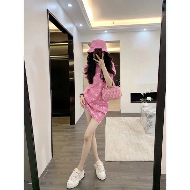 Leathercat连衣裙女2025春夏新款减龄气质短裙小个子显瘦夏季裙子