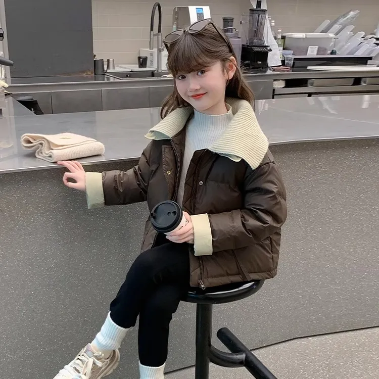 女童棉服冬装2025新款儿童洋气加厚羽绒棉衣冬季女孩棉袄免洗外套