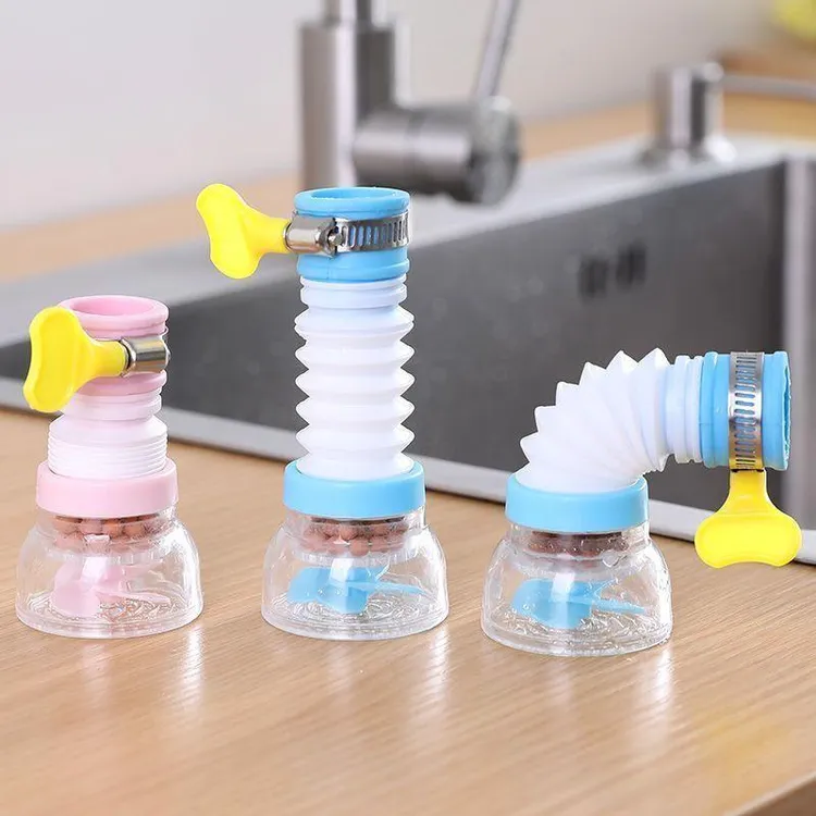 自来水节水滤水器防溅花洒水龙头可旋转伸缩过滤器延伸器厨房通用