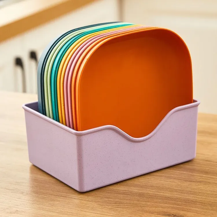 【吐骨碟家用】吐骨头盘子碟子家用创意水果盘碟餐桌吐碗方形垃圾盘