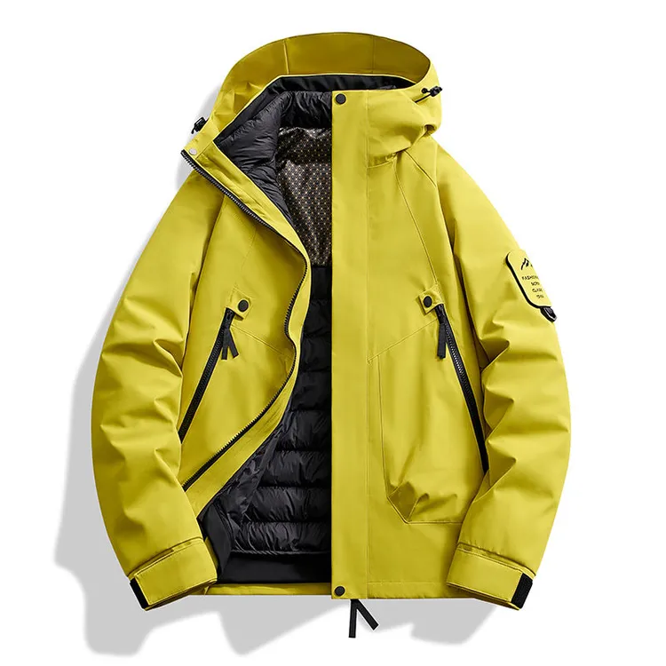 新款2024三合一秋冬可拆卸户外上衣运动情侣休闲保暖外套夹克