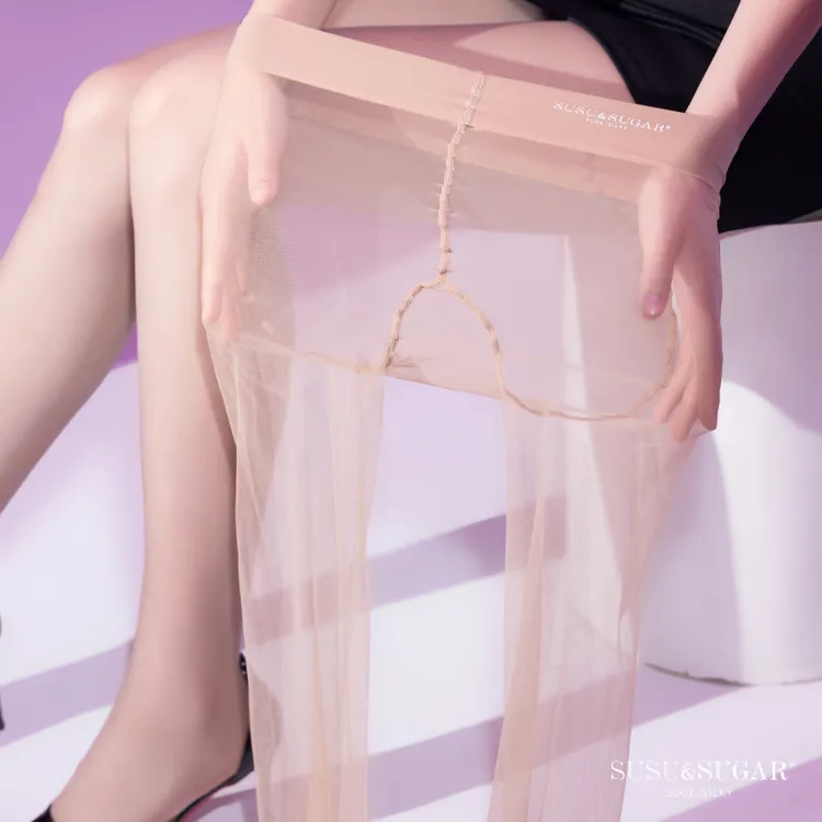 SUSU&SUGAR/素纥「轻盈」 3D超薄丝滑大码丝袜臀部加裆舒适连裤袜