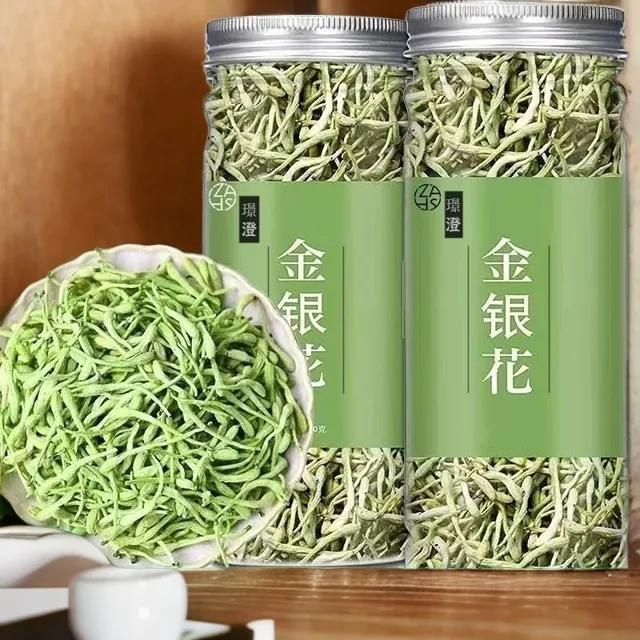 金银花正宗带绒毛金银花新货金银花茶叶金银花泡水罐装花草茶    