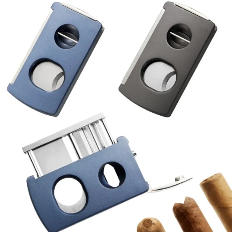 Lafuli便携三合一雪茄剪 多功能雪茄剪打孔器V型剪 定制雪茄剪刀