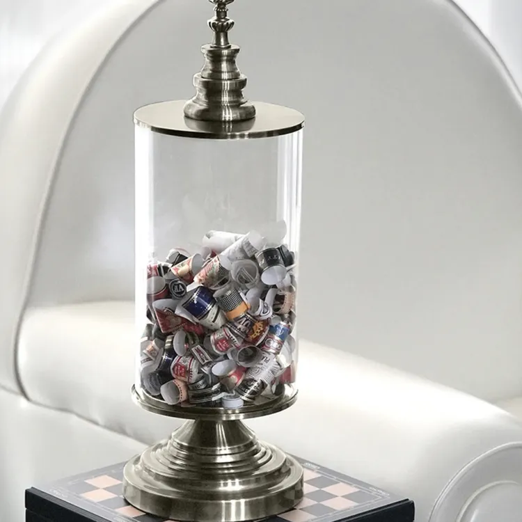雪茄标签收纳 欧式雪茄标收藏装饰展示罐 艺术摆件