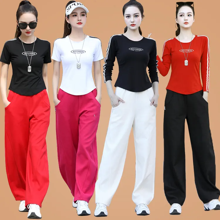 广场舞服装春秋新款套装长袖运动健身服鬼步舞团队跳操舞蹈演出女