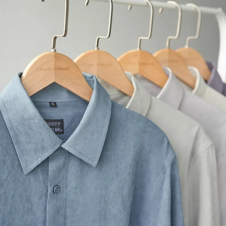 Liberty Kostume 莫兰迪色雾感衬衫纯色春秋冬季男女休闲国潮流