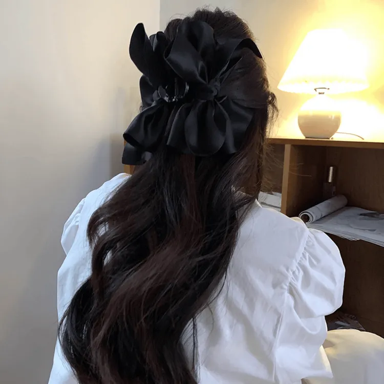 人鱼泡沫网红不规则大号蝴蝶结抓夹甜妹鲨鱼夹优雅公主头发夹发饰