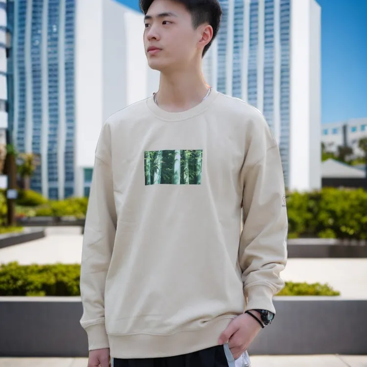 胸有成竹品牌男士休闲圆领长袖套头卫衣时尚潮流男士百搭宽松印花