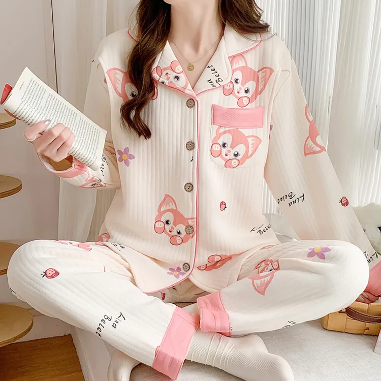 空气棉月子服秋冬季产后住院9-12月份孕妇睡衣产妇哺乳喂奶家居服