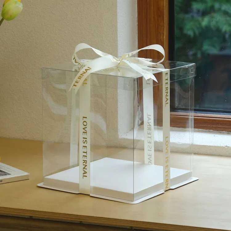 全透明生日蛋糕包装空盒加高蛋糕盒字收纳盒零食礼盒空盒子双层